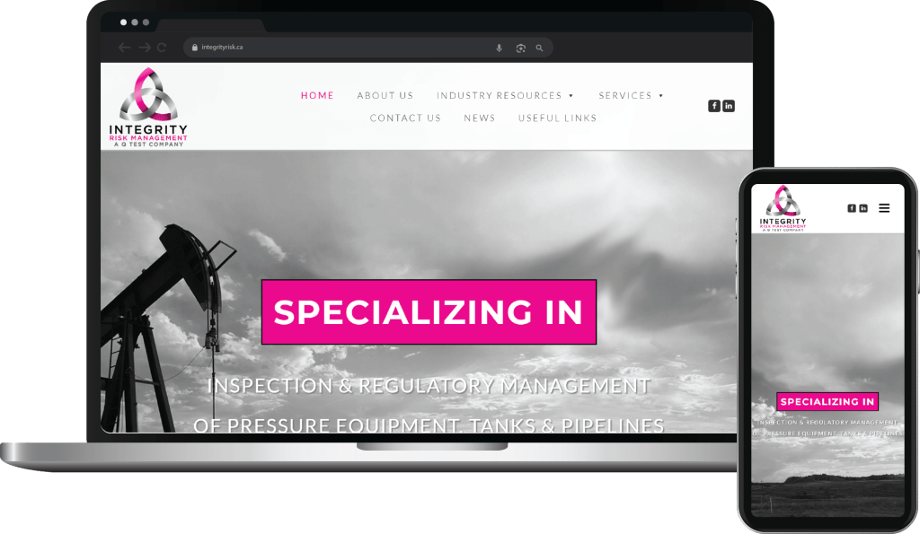 Web Design Case Study Cover Photo Integrity Risk Management