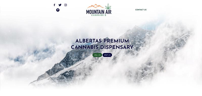 Web Design Case Study Cover Photo Mountain Air Cannabis